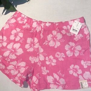 Pink Floral Women Shorts